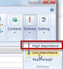 Critical importance warning icon.