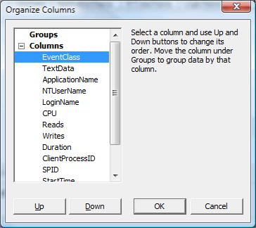 SQL Server query window.