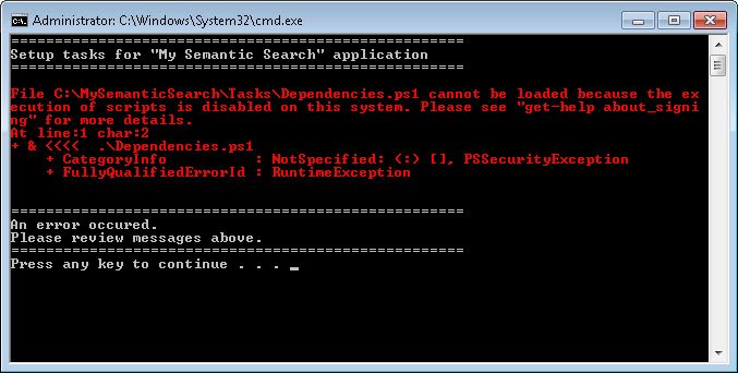 Setup for My Semantic Search application.