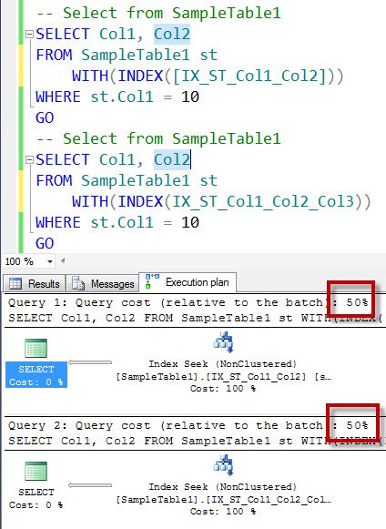 SQL Server query plan window.