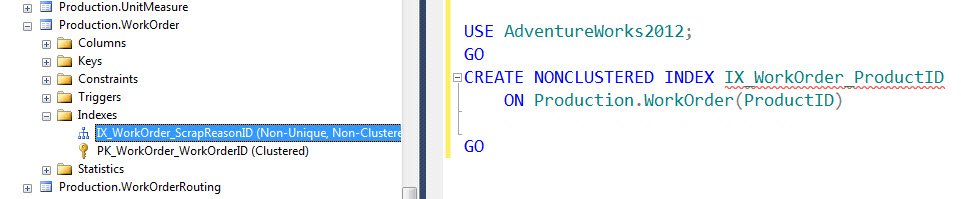 Create Clustered Index.