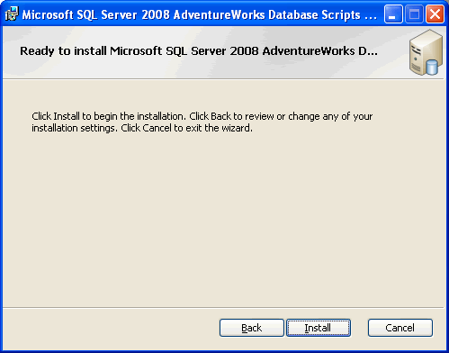 Install SQL Server 2008 Dialog.