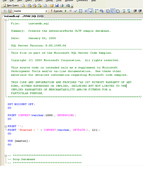 SQL Server 2005 sample database.