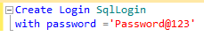 SQL login creation window with password.