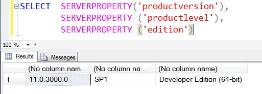 SQL Server RTM and SP1 Editions.