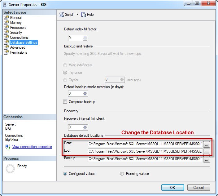 Database Location Change Tool.