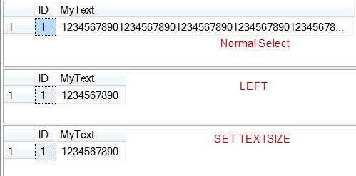 Tool window displaying data with set text size.