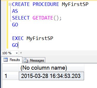 Query window with GETDATE function and execution time.