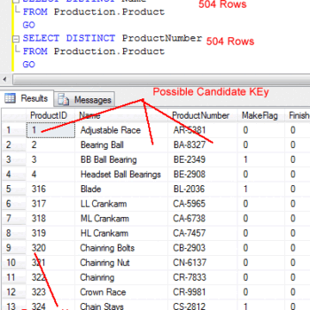 Candidate Key Query.