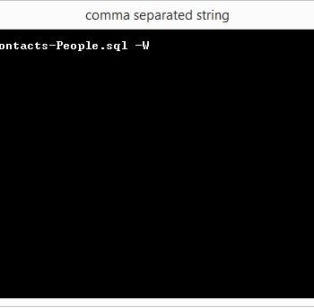 SQLCMD to Build Comma Separated String.