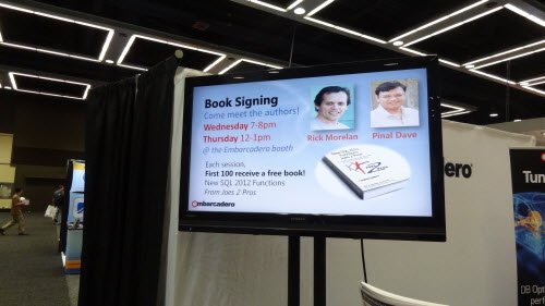 Book signing event advertisement.