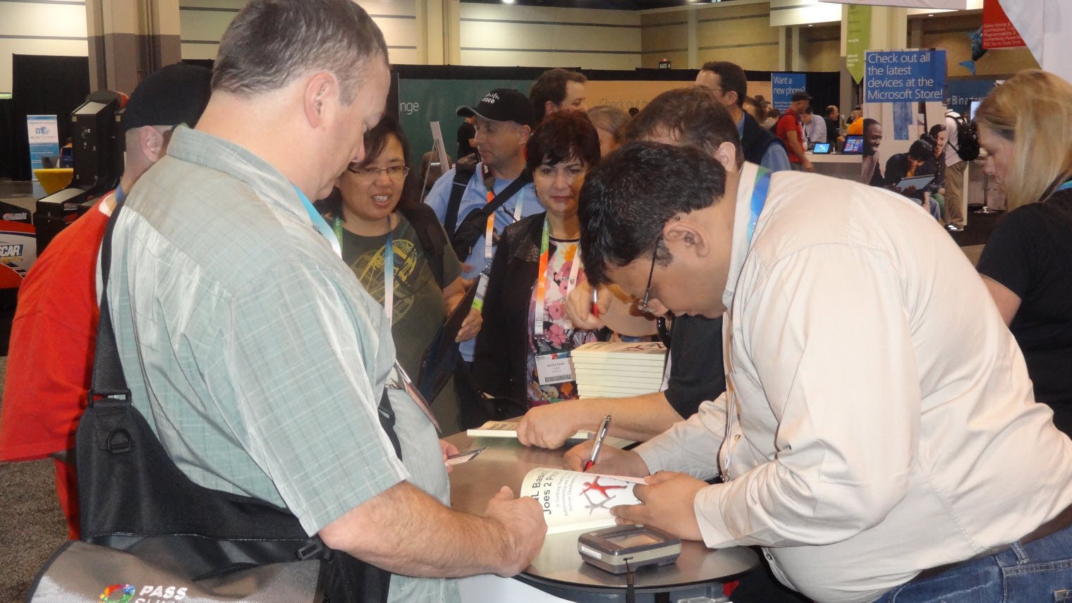 Book signing event at SQLPASS.