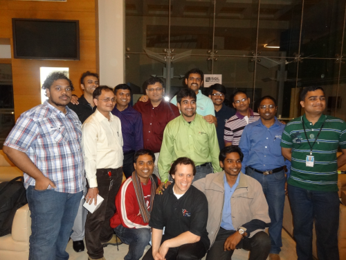 A group of individuals at a professional gathering.