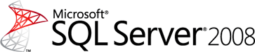 Microsoft sql server 2008' logo.