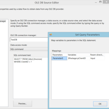 OLE DB Source Editor.