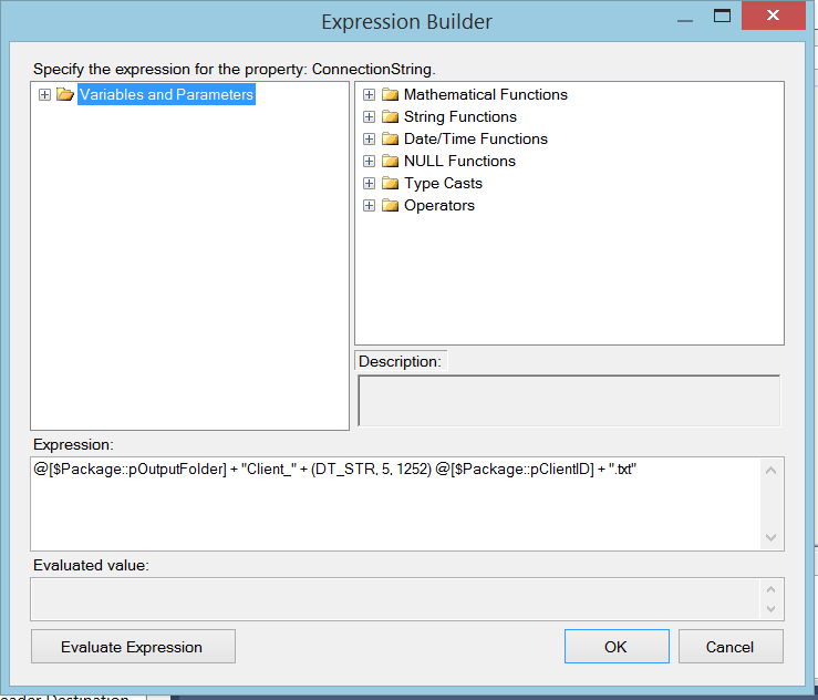 Expression Builder.