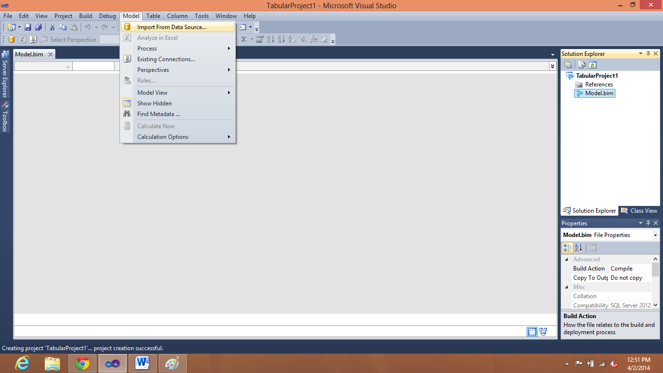 Import Data Sources window.