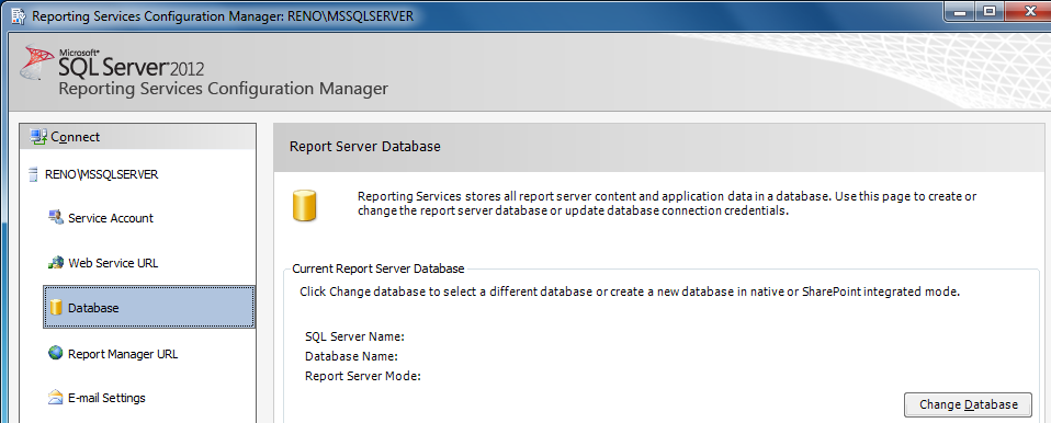 SQL server database.