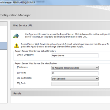 Reporting Services Configuration Manager.