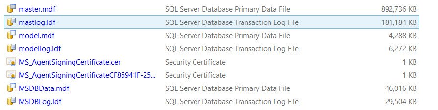 Database Files and Log Files.