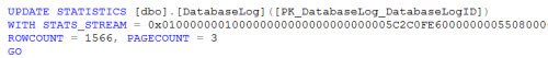 SQL server statistics query.