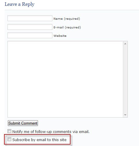 Subscribe by email.