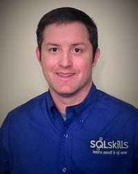 SQL Server expert with blue shirt.