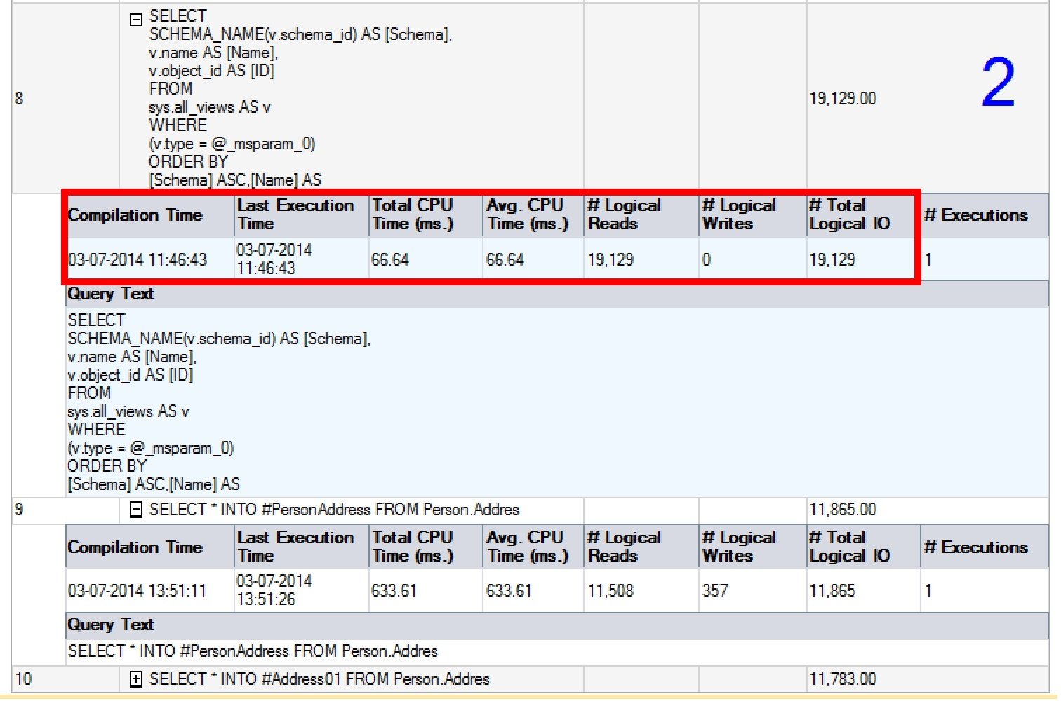 Execution plan in SQL Server Management Studio.