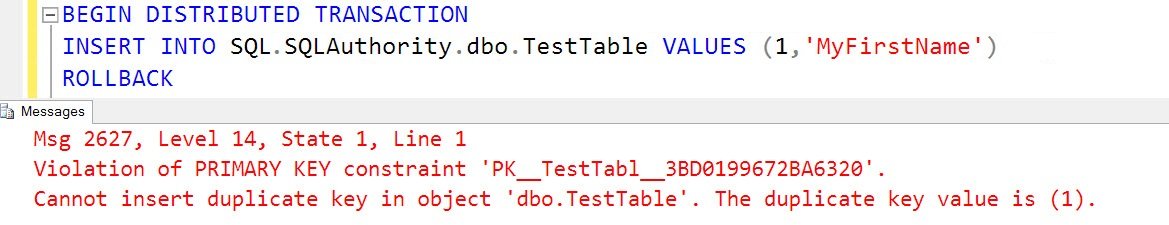 Sql error message dialog.
