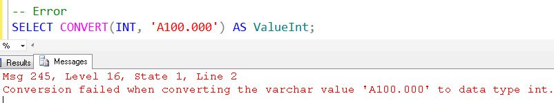 Error message in SQL Server Management Studio.