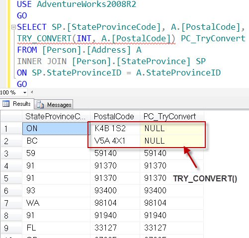 TRY_CONVERT() execution plan result.