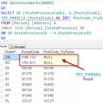 TRY_PARSE() function result.