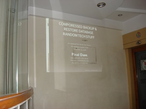 Sign-in screen for a technical presentation.