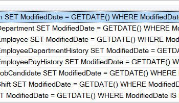 Image of database table.