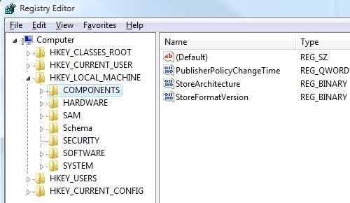 Registry Editor window.