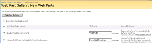 Custom WebPart Gallery.
