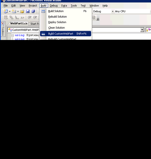 Custom WebPart Selection Tool.