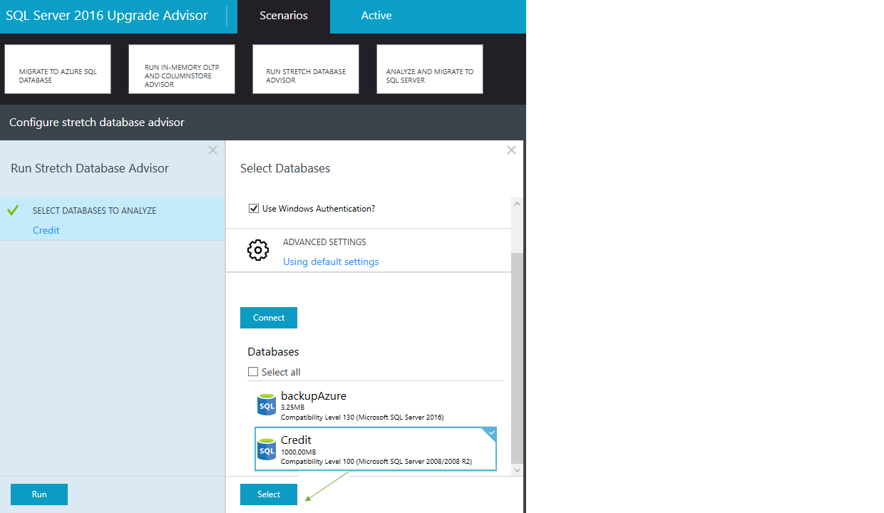 SQL Server 2016 upgrade advisor.