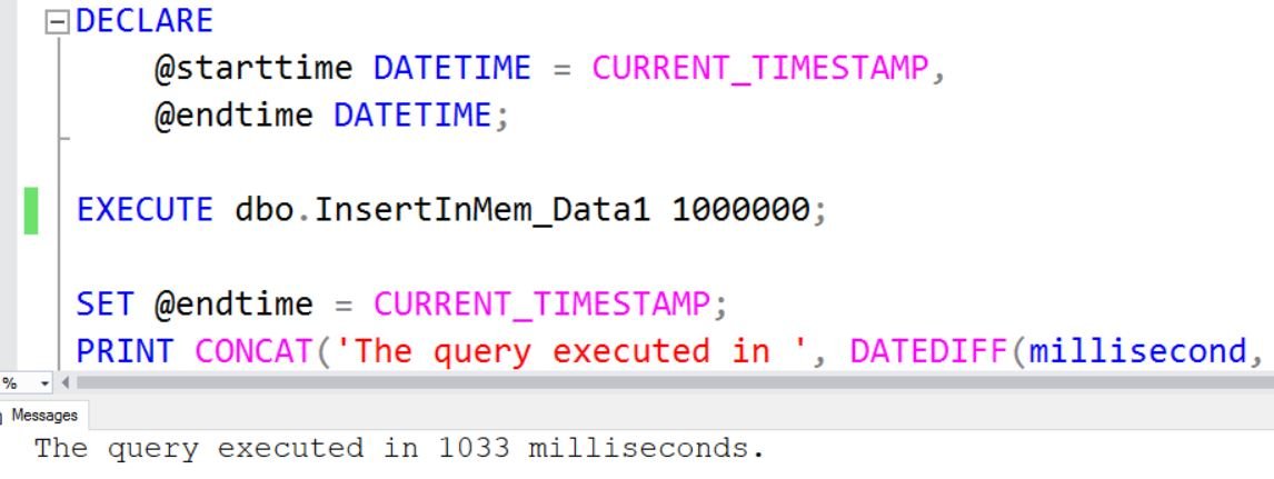 In-memory execution plan.