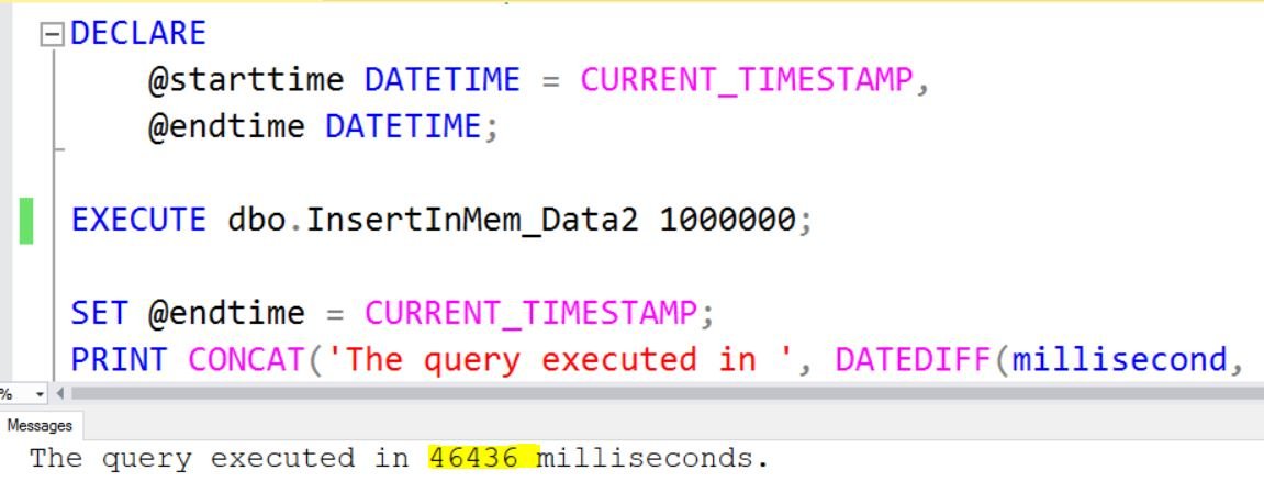 SQL Server query execution time.