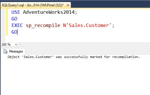 Recompile SP Dialog.