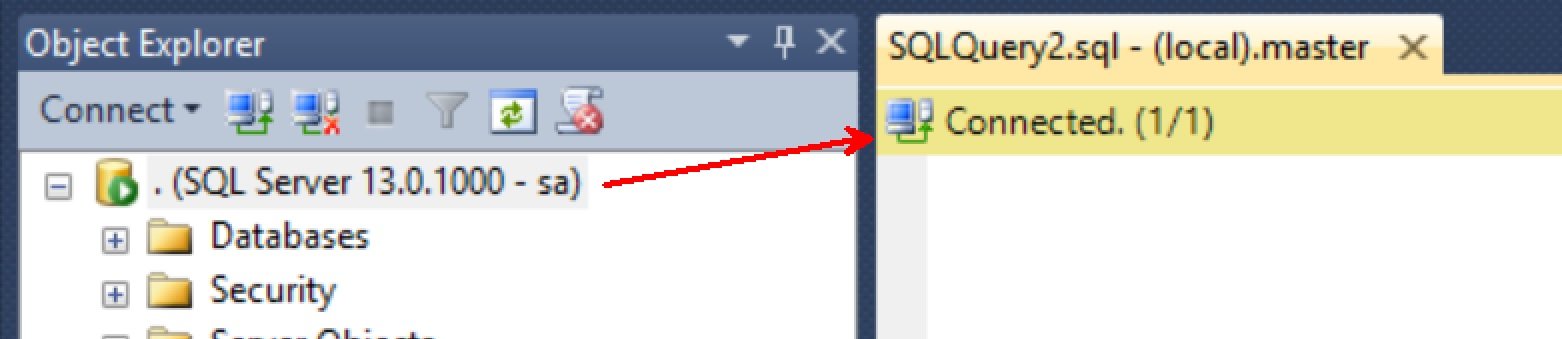 SQL Server Object Explorer window.
