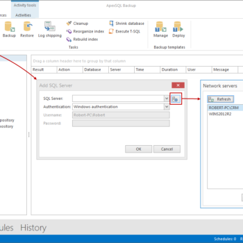 Refresh dialog box in SQL Server Management Studio.