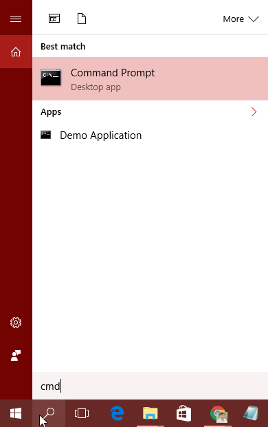 Demo application window.