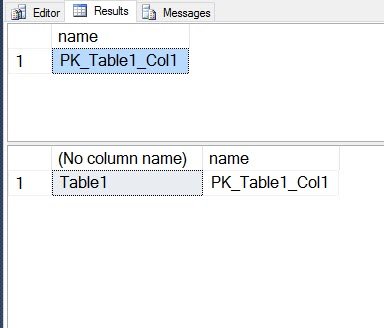 SQL Server Table1 execution plan query.