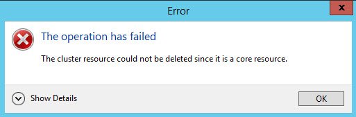 Error message dialog box.