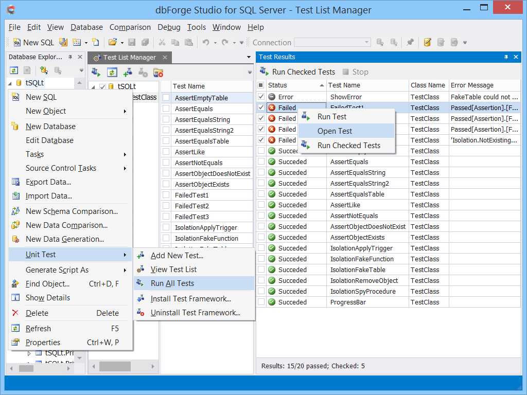 Run Test Test Manager.