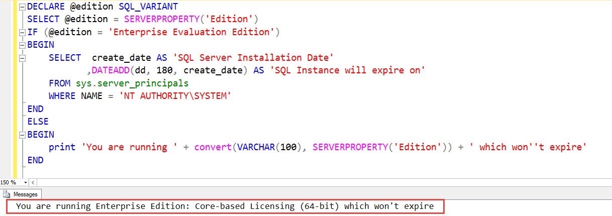 SQL Server expiry date error dialog box.