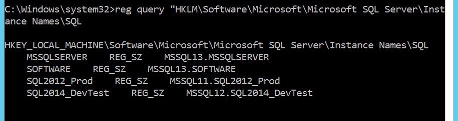 Sql server instance names.