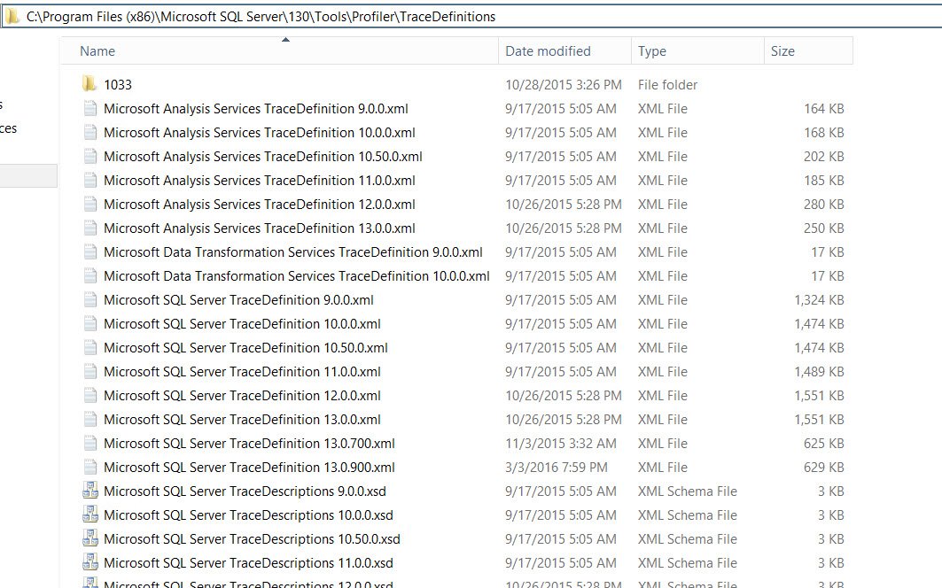 File Explorer window showing XML Trace files.